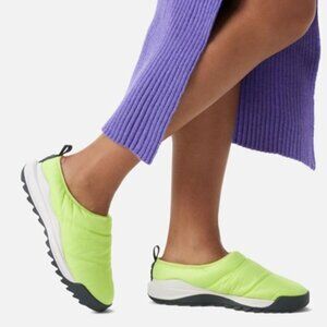 Sorel ONA RMX Puffy Slip-On Quilted Shoes Waterproof Tippet Green Size 7.5 NEW